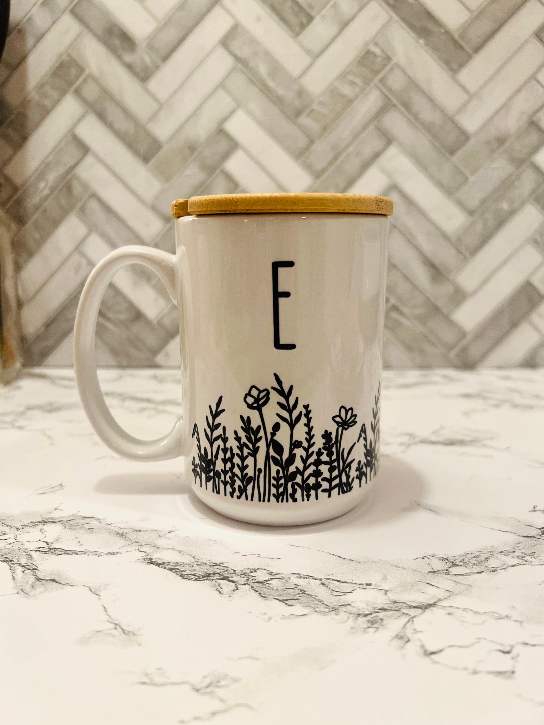 New Designs! Personalized 15 oz Ceramic Mug with Lid| Coffee Mug| Tea Mug