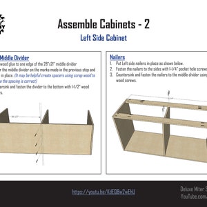 Deluxe Miter Saw Station Workbench DIGITAL BUILD PLANS / Woodworking / Miter Station Cabinets image 6