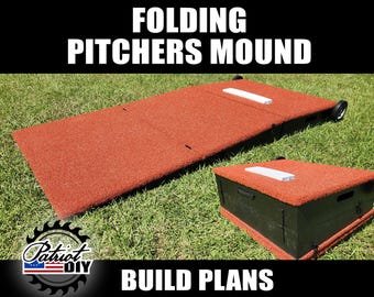 Folding Baseball Pitcher Mound (Digital Build Plans) - DIY Portable Rolling Pitcher Mound Build Instructions