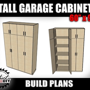 60&quot;x96&quot; Tall Garage Cabinet - Digital Build Plans / Garage Storage / Woodworking