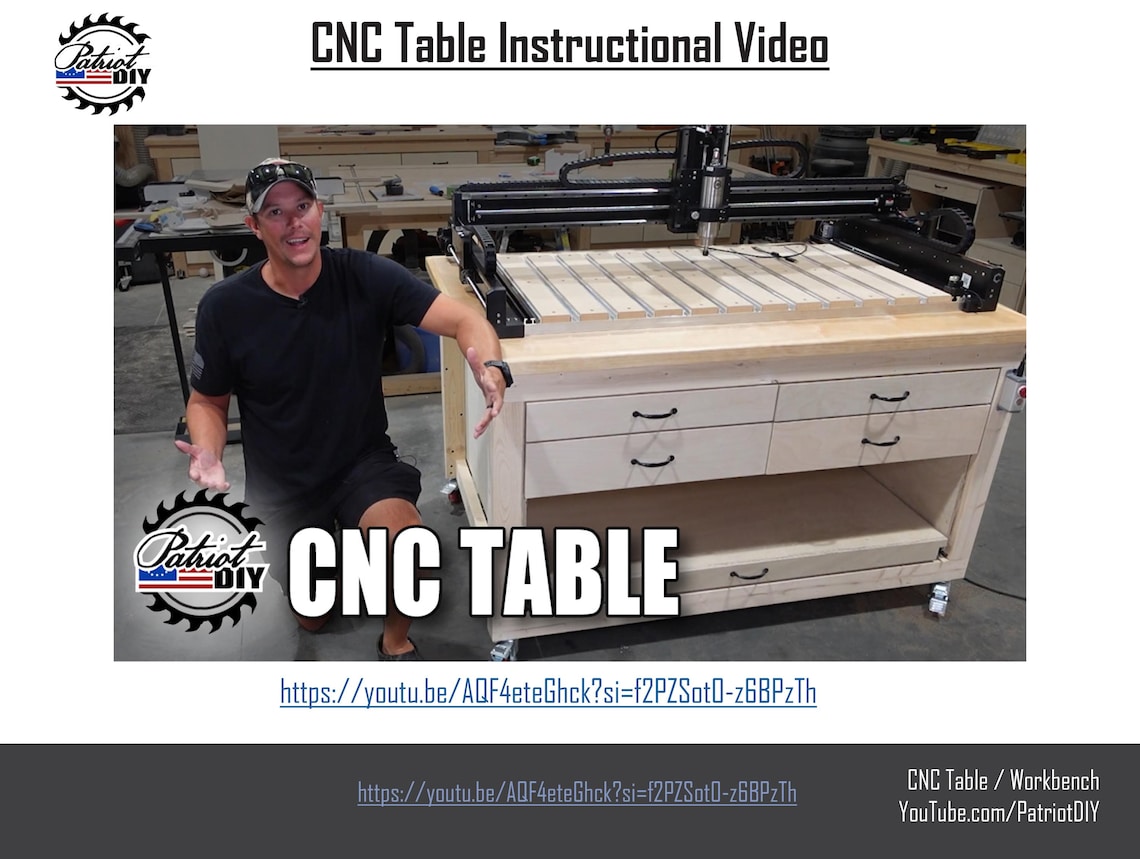 CNC Table (digital Build Plans) - Workbench / Woodworking / Shapeoko ...