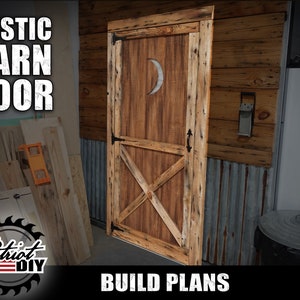 Rustic DIY Barn Door (Beginner) - Digital Build Plans / Woodworking