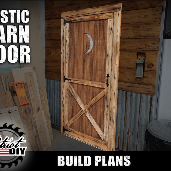 Rustic DIY Barn Door (Beginner) - Digital Build Plans / Woodworking