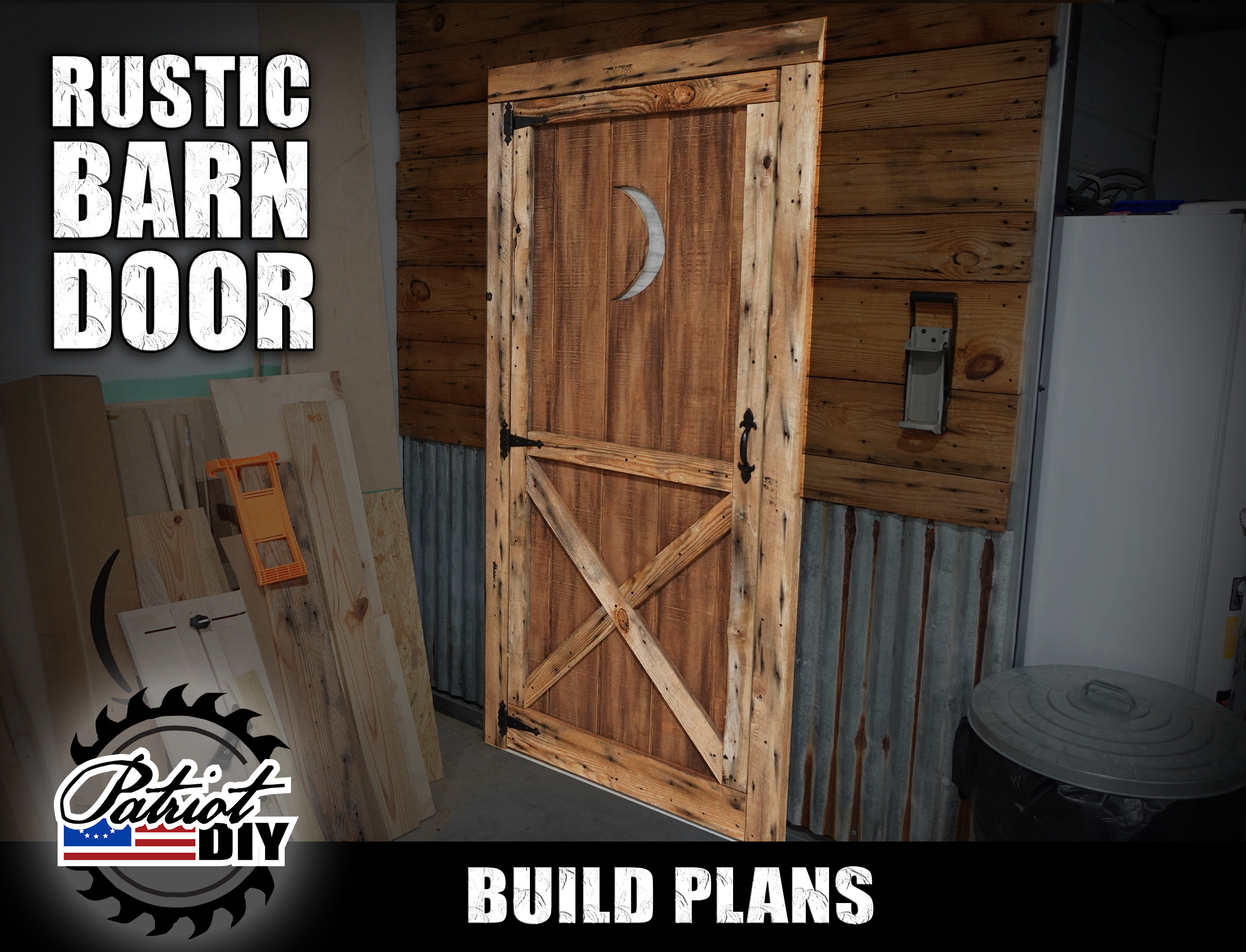 Rustic DIY Barn Door beginner Digital Build Plans / Etsy