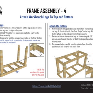 Deluxe Miter Saw Station Workbench DIGITAL BUILD PLANS / Woodworking / Miter Station Cabinets image 5