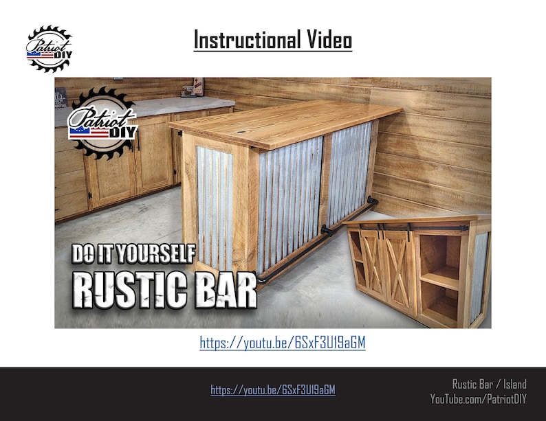 Diy Rustic Bar - DIGITAL BUILD PLANS / Man Cave / Outdoor Bar ...