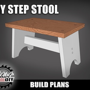 DIY Step Stool - Digital Build Plans / Beginner Woodworking