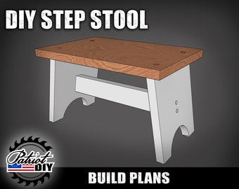 DIY Step Stool - Digital Build Plans / Beginner Woodworking