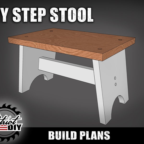 DIY Step Stool - Digital Build Plans / Beginner Woodworking