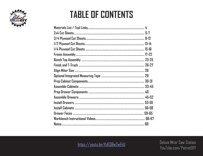 Deluxe Miter Saw Station Workbench DIGITAL BUILD PLANS / Woodworking / Miter Station Cabinets image 4