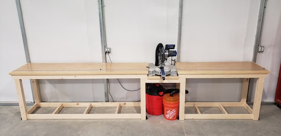 Basic Miter Saw Station Workbench Digital Build Plans DIY
