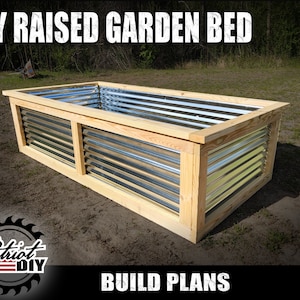 DIY Wood/Metal Raised Garden Bed - Digital Build Plans