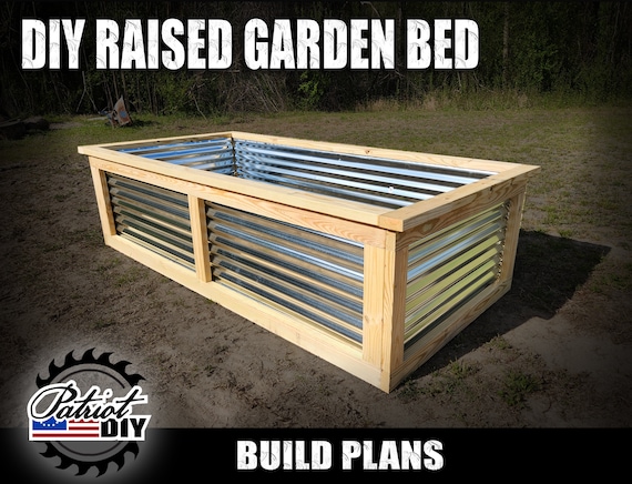 DIY Wood/Metal Raised Garden Bed - Digital Build Plans