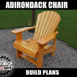 Adirondack Chair - DIGITAL BUILD PLANS / Outdoor Patio Furniture / Diy / Woodworking Plans