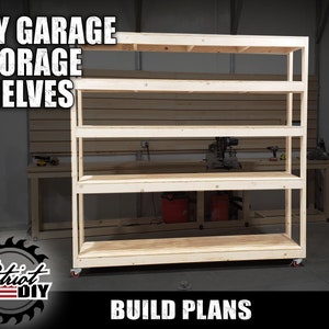 DIY Mobile Garage Storage Shelves - Build Plans / Woodworking