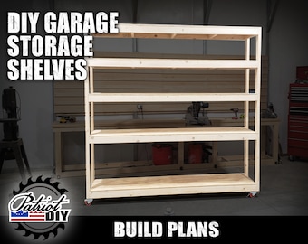 DIY Mobile Garage Storage Shelves - Build Plans / Woodworking