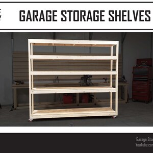 DIY Mobile Garage Storage Shelves - Build Plans / Woodworking - Etsy