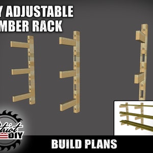 DIY Adjustable Lumber Rack - Digital Build Plans / Woodworking