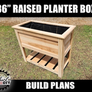 DIY 36" Erhöhte Pflanzkästen - Digitale Baupläne / Holzbearbeitungspläne / Zedernpflanzer / Gartenbeet