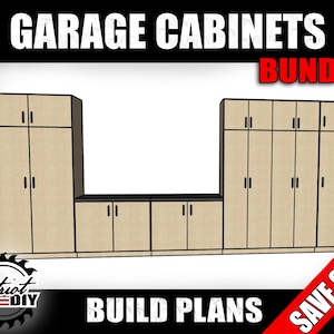 Garage Cabinets BUNDLE - Digital Build Plans / Garage Storage / Woodworking