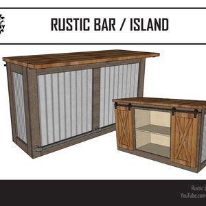 Diy Rustic Bar - DIGITAL BUILD PLANS / Man Cave / Outdoor Bar ...