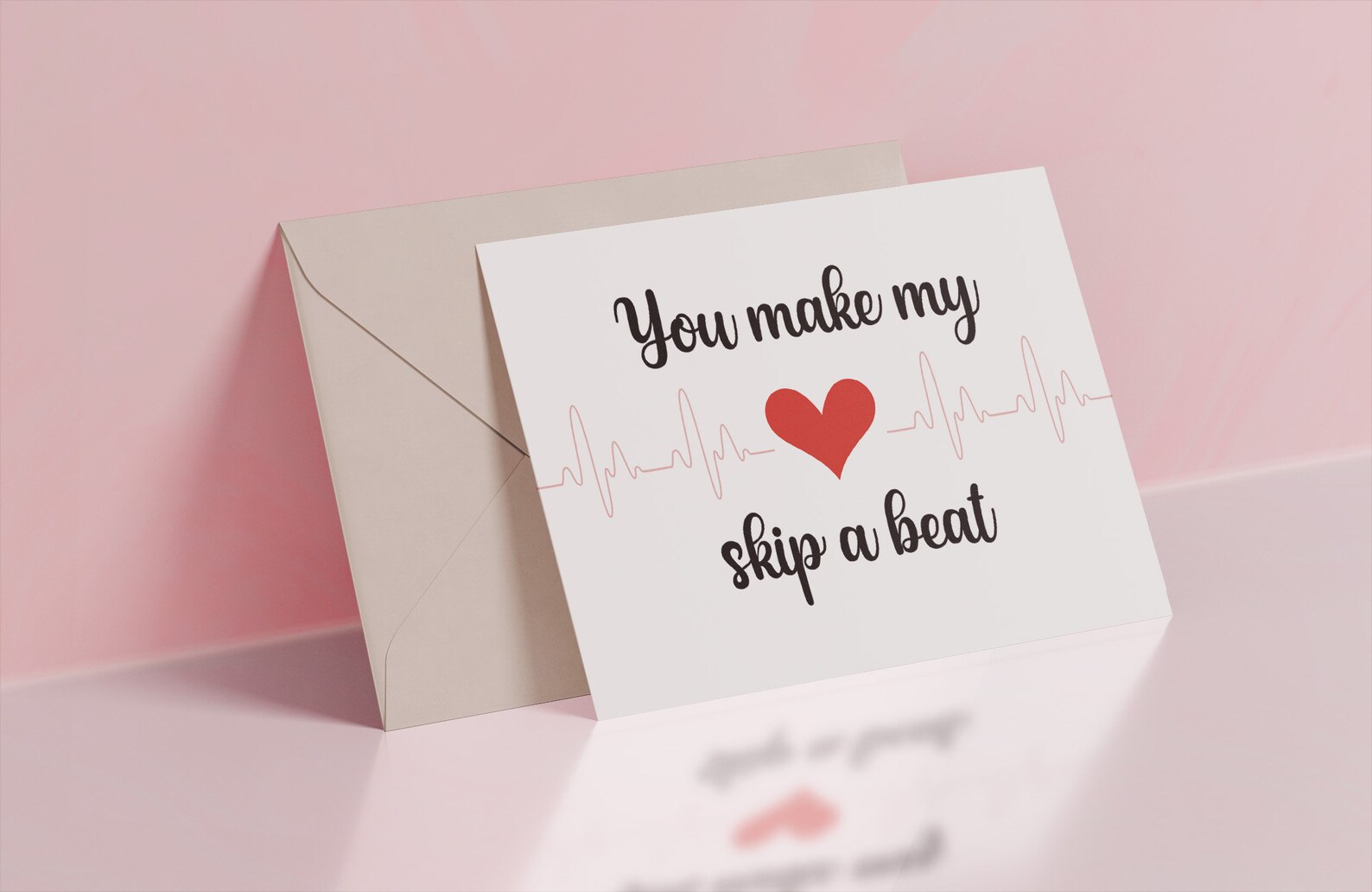 You Make My Heart Skip a Beat Greeting Valentine's Etsy