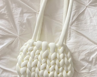 Thick Wool Shoulder Bag, Chrochet Bag, Giant yarn Bag, Crochet Bag, Thick Wool Shoulder Bag, Handbag, Sling Bag