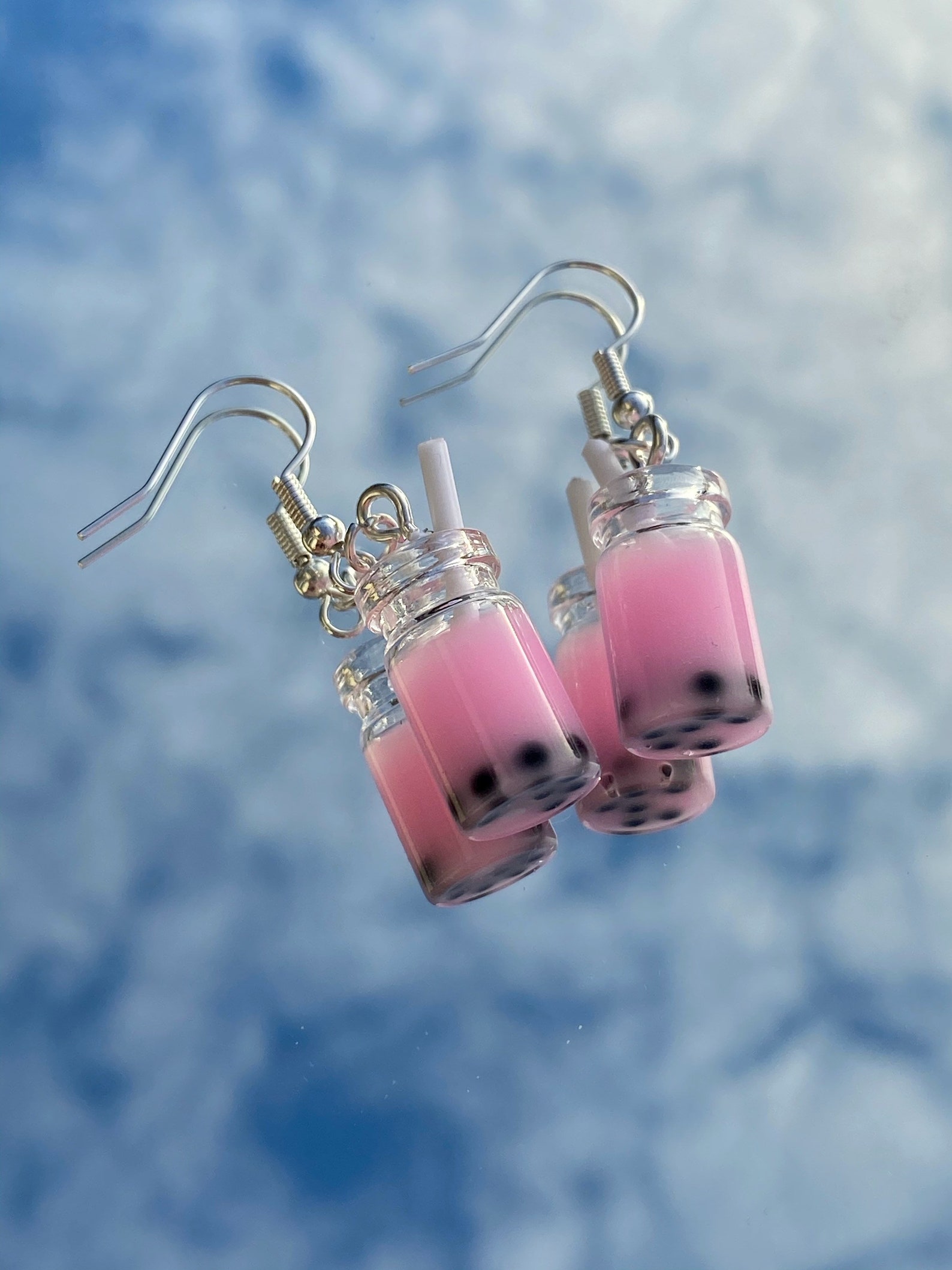 Bubble Tea Earrings Bubble Tea Vintage earrings Earrings Etsy