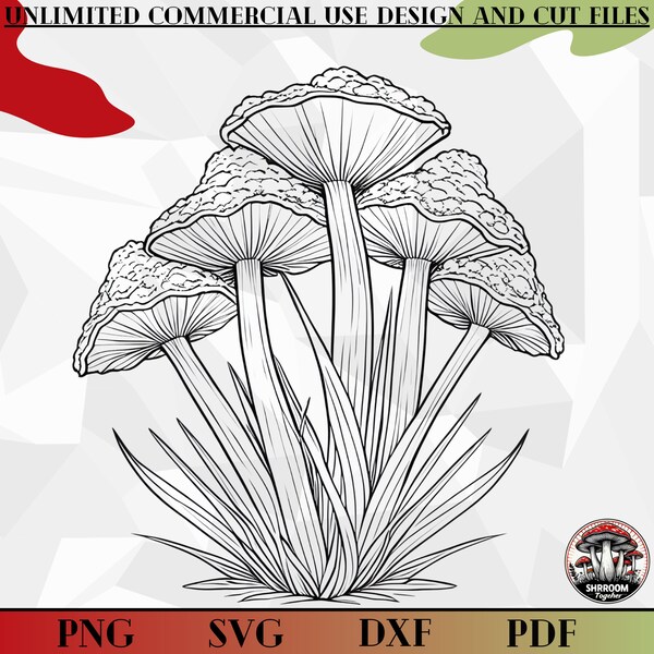 Maitake mushroom art, Mushroom svg, Magic mushroom, Fungi svg, Maitake mushroom svg, Cute mushroom svg, mycology,  mushroom digital download