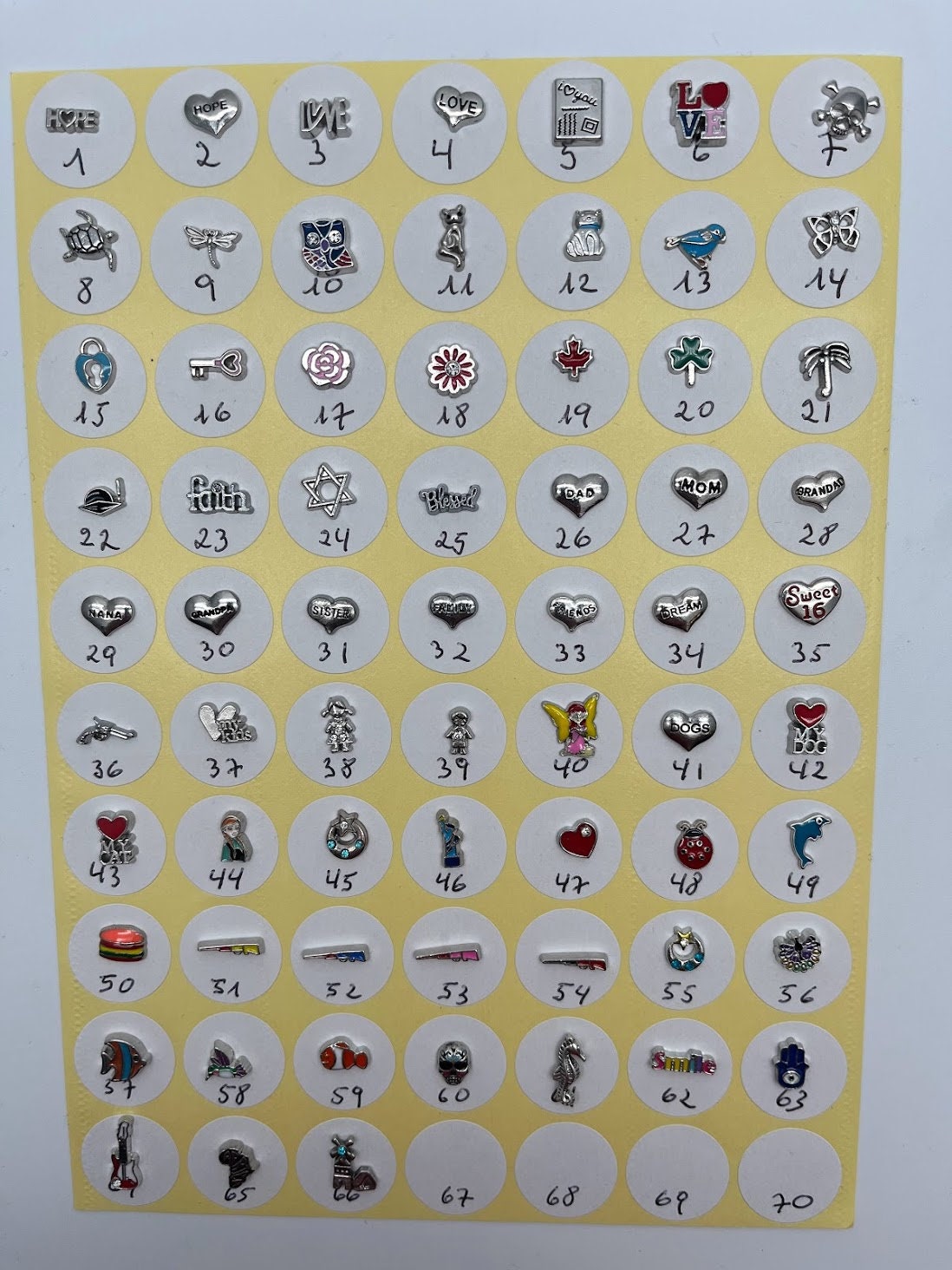 Floating Charms Memory Locket Silver Gold Floating -