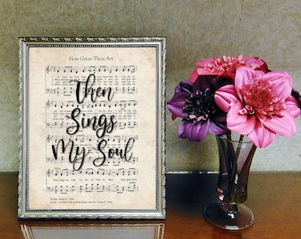 Partitura imprimible de Then Sings My Soul