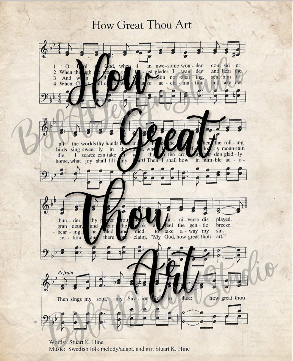 How Great Thou Art Printable Sheet Music - Etsy