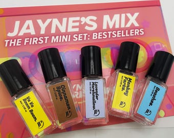 Jayne's Mix Perfume Discovery Sampler Set | set of five mini perfumes