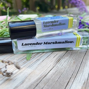 Lavender Marshmallow Rollerball Perfume Oil, roll on perfume