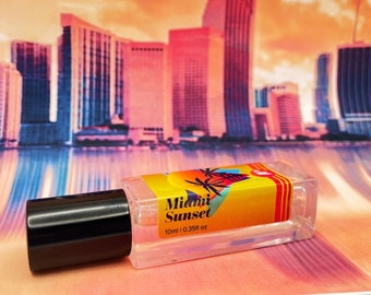 Miami Sunset Roll On Perfume Oil, sunset heat tropical perfume