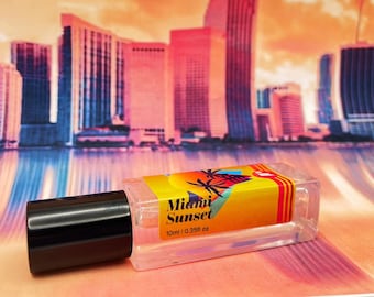 Miami Sunset Perfume Rollerball: Tropical Fruity Scent