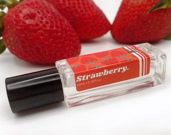 Strawberry Perfume: Sweet Roll-On Scent, Customizable (10mL/4mL)