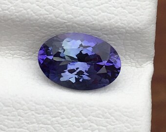 Fabulous zoisite tanzanite faceted loop clean gemstone oval 1.05 carat 8x5.3x4 mm