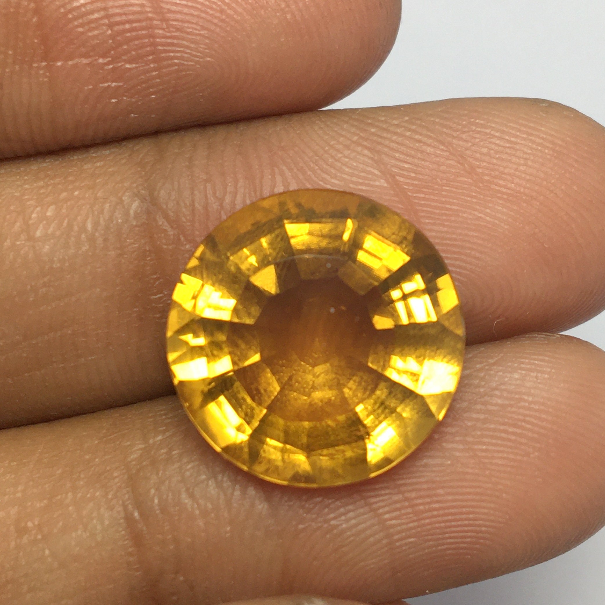 Natural Citrine Faceted Gemstone Amazing Color Citrine Good Etsy