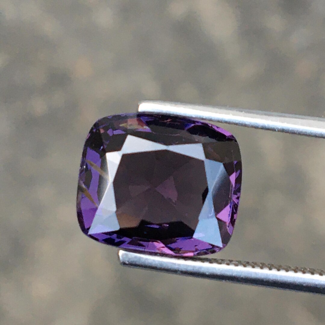Good Spinel Beautiful Fantastic Purple Pinkish Spinel Perfect Cushion Cut Gemstone ...