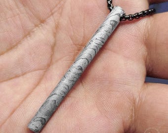 Widmanstätten Pattern Iron Meteorite Necklace: Handcrafted Celestial Pendant