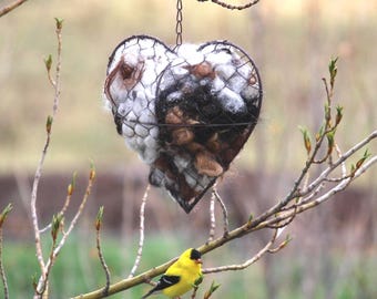 Heart Wire Bird Nester: Authentic Alpaca Fiber Nesting Material - Heavy Duty