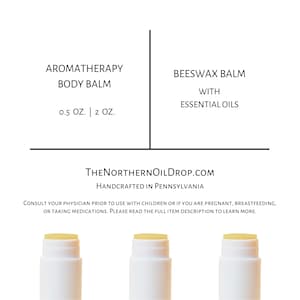 Energy Boost Aromatherapy Body Balm Stick with Essential Oil Awaken Energize Uplift Happy Mood Mental Clarity Mental Focus Gift image 8