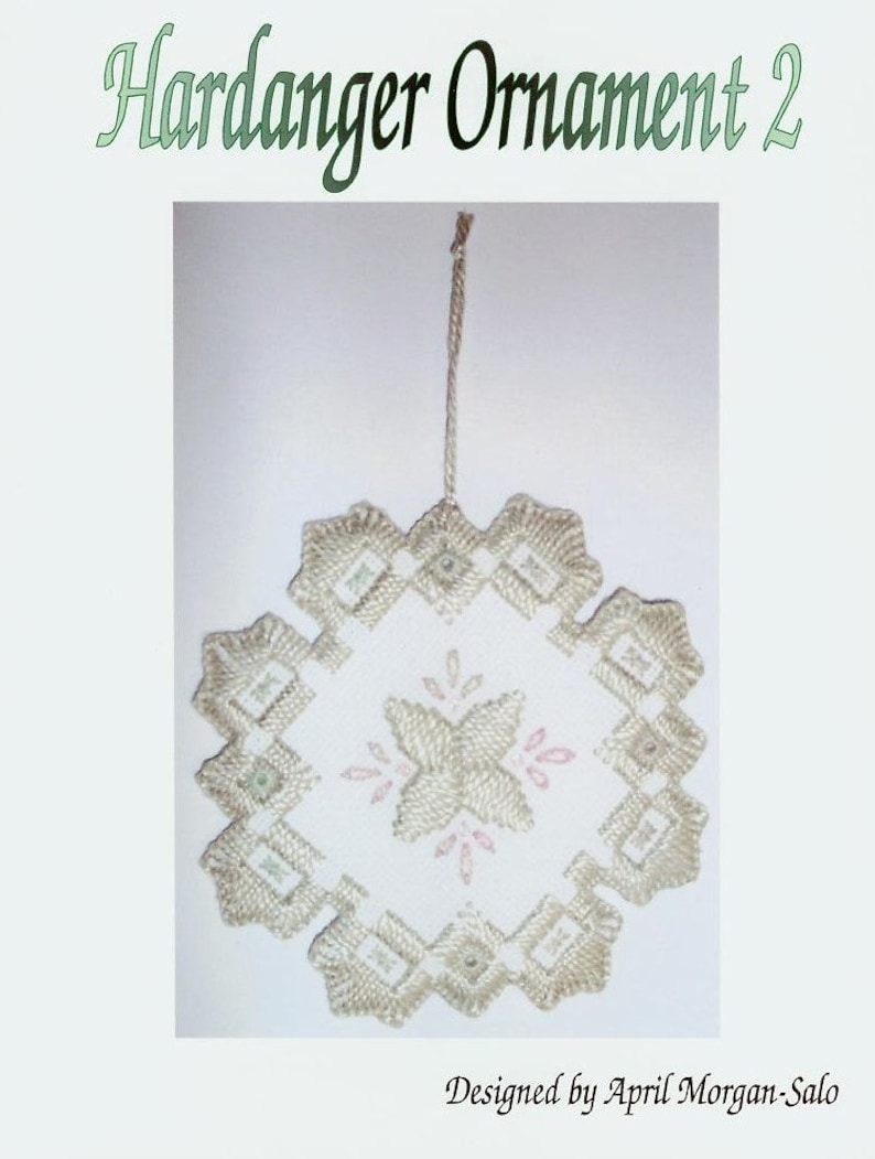 Hardanger Snowflake Pattern Ornament #2 Hardanger Ornament Pattern - Etsy