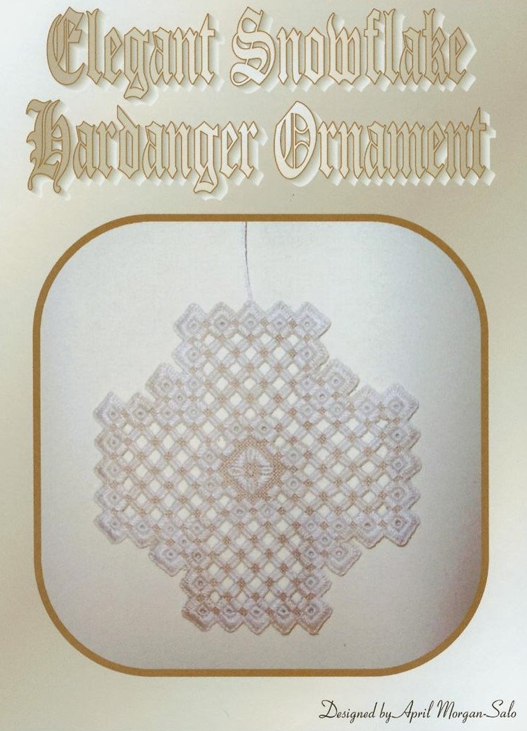 Elegant Hardanger Ornament Pattern - Etsy