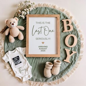 Boy Pregnancy Announcement Digital, Green Neutral Baby Boy Pregnancy Announcement Template, Editable Canva Social Media Reveal, Baby Boy