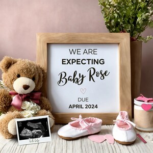 Pregnancy Announcement Digital, 3 Sizes, Baby Announcement, Editable Template, Baby Reveal, Digital Pregnancy Announcement, Canva template