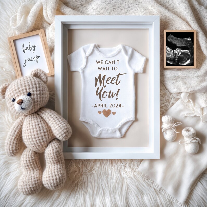 Pregnancy Announcement Digital, Baby Announcement, Editable Template