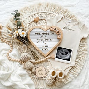 One More to Adore Pregnancy Announcement, Digital, Gender Neutral, Baby Announcement, Editable Template, Here We Grow Again, Social Media
