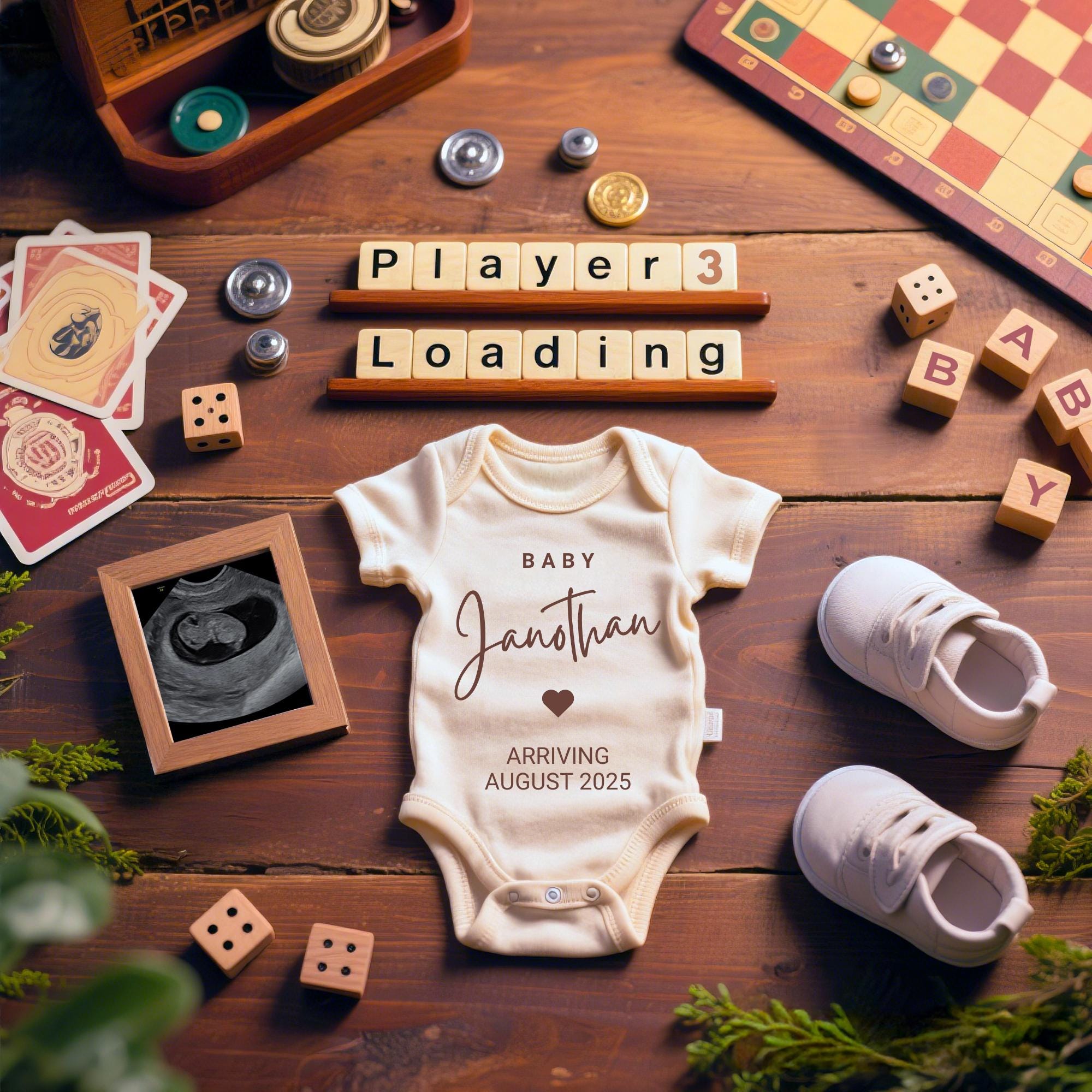 Player 2 Loading Player 3 Loading Baby Announcement, Gamer Themed Baby Pregnancy ...